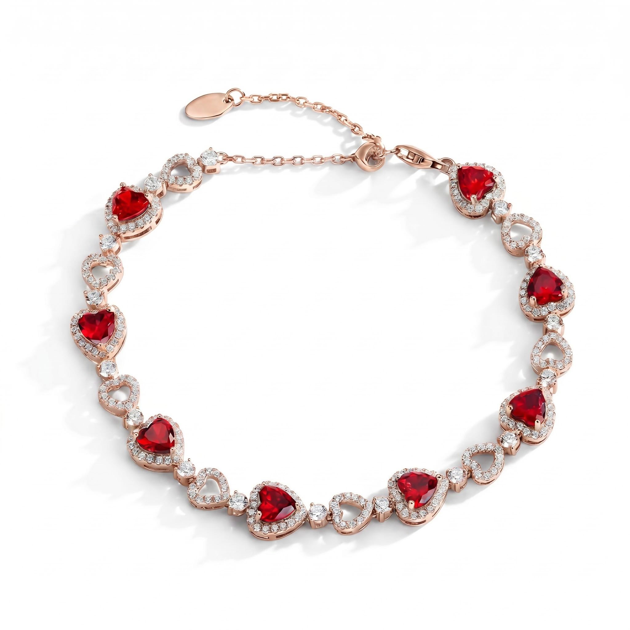 5.98 ct.tw. Heart Linked Bracelet