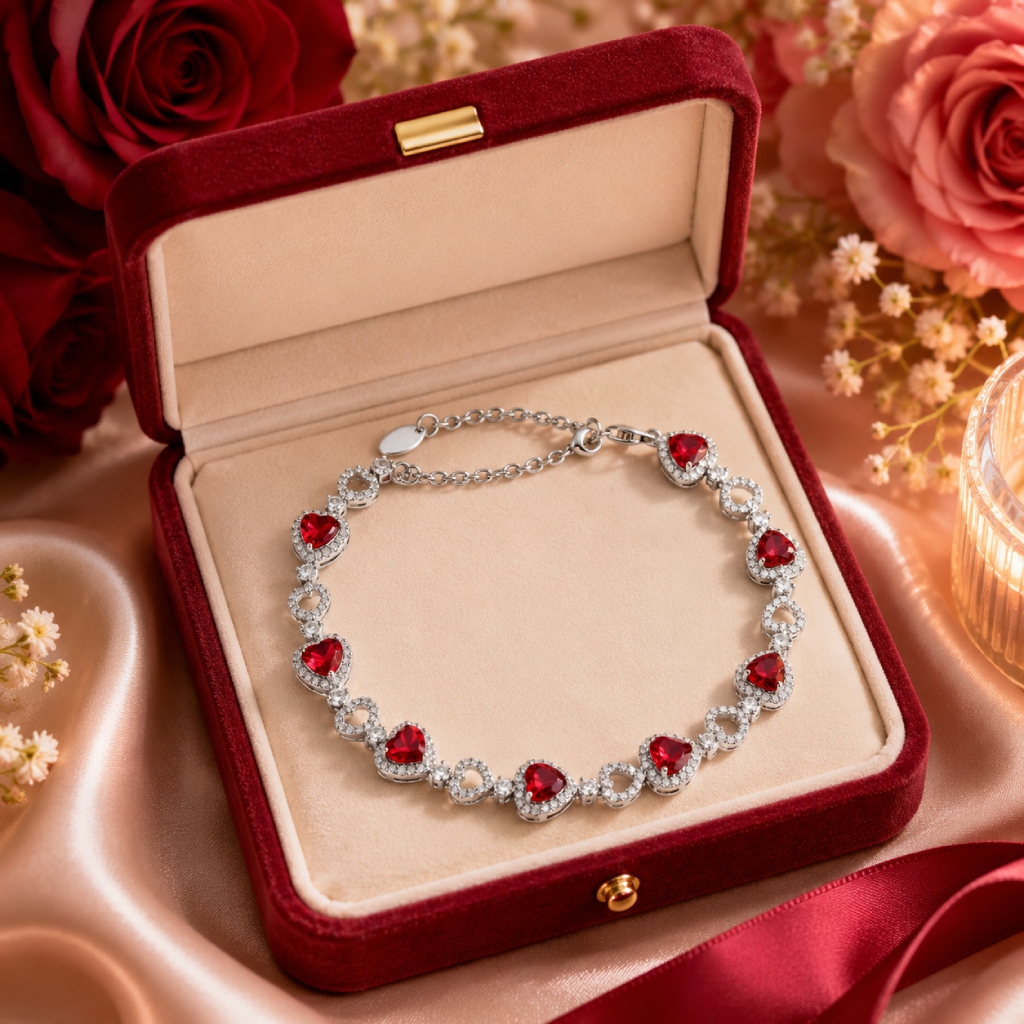 5.98 ct.tw. Heart Linked Bracelet
