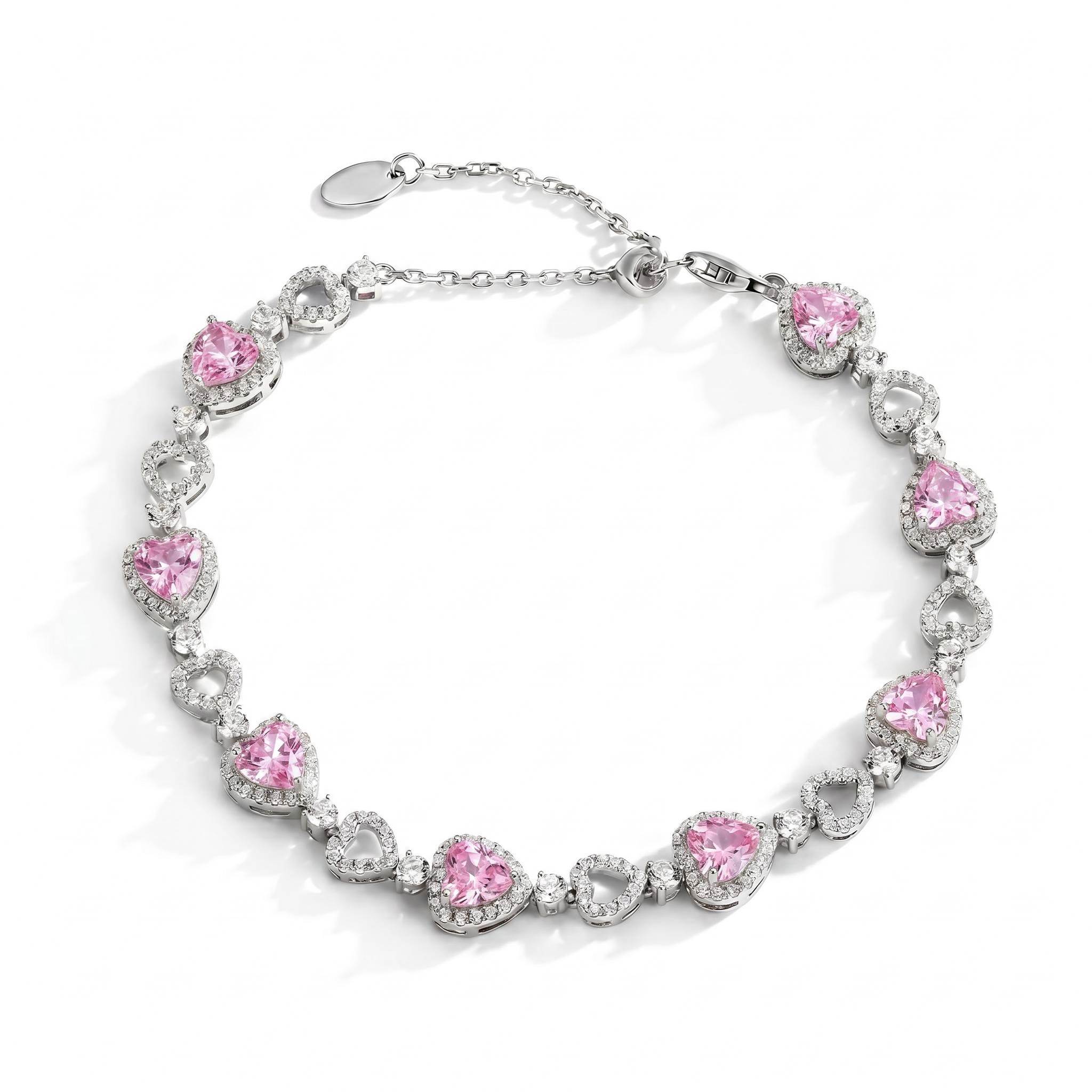5.98 ct.tw. Heart Linked Bracelet