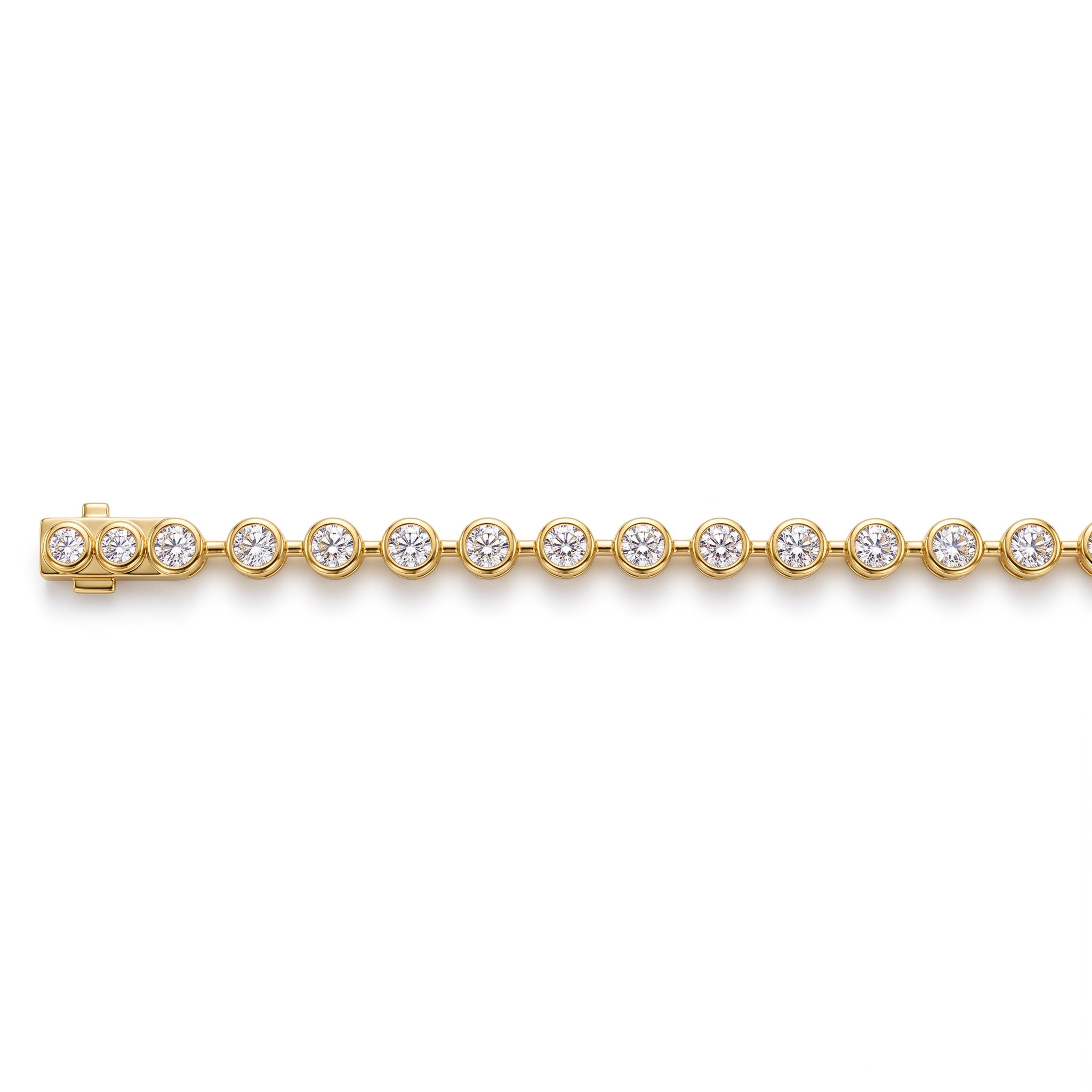 Bezel Set Round Cut Tennis Bracelet Bezel Set Round Cut Tennis Bracelet