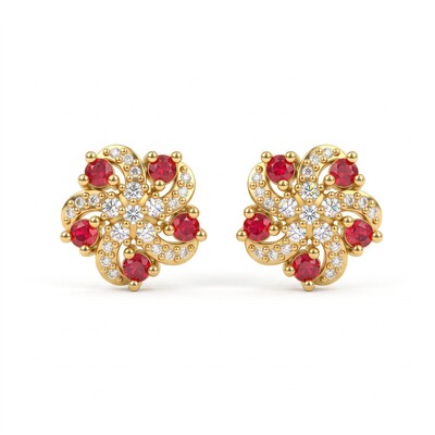 0.42 ct.tw. Sparkling Firework Stud Earrings