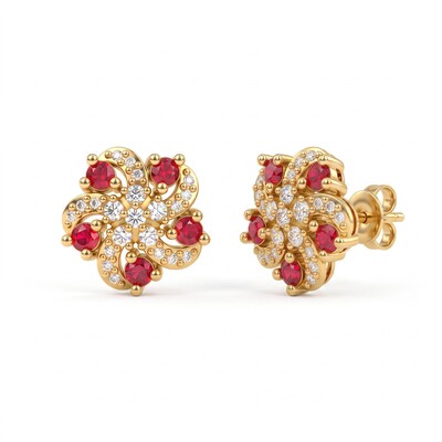 0.42 ct.tw. Sparkling Firework Stud Earrings