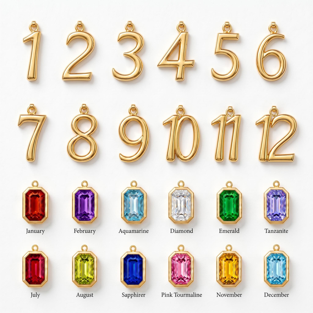 0.83 ct.tw. Light Luxury Lucky Number Birthstone Pearl Pendant Necklace