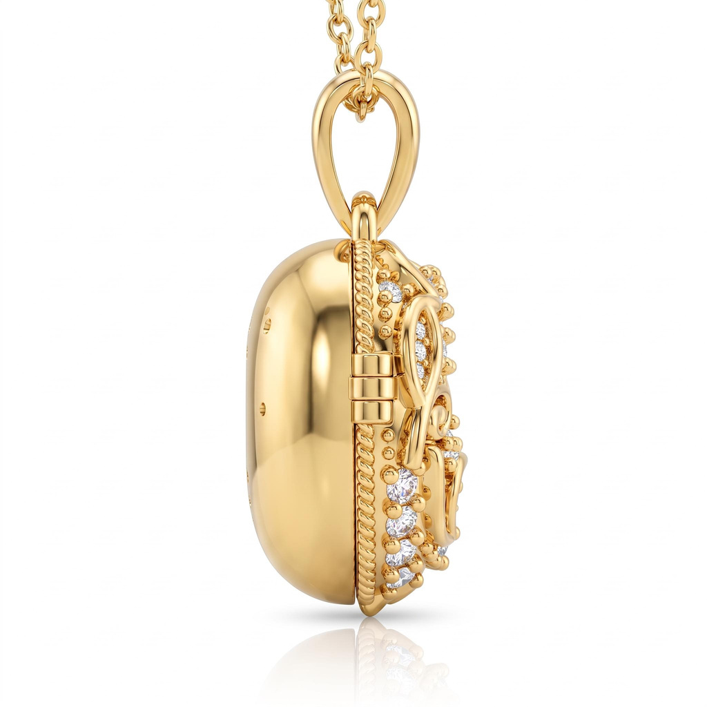 2.28 ct.tw. Vintage Filigree Openable Heart Birthstone Pendant Necklace 2.28 ct.tw. Vintage Filigree Openable Heart Birthstone Pendant Necklace