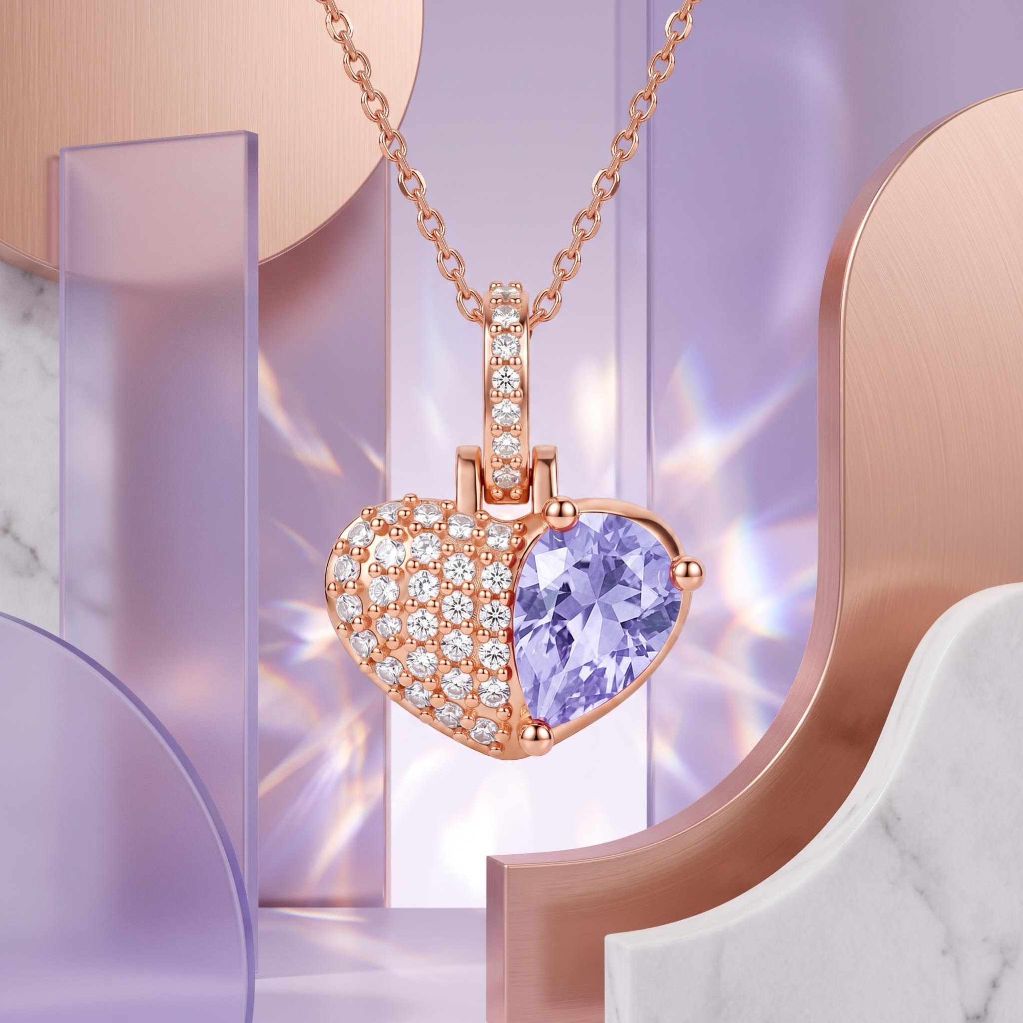1.54 ct.tw. Heart Shaped with Birthstone Pear Cut Pendant 1.54 ct.tw. Heart Shaped with Birthstone Pear Cut Pendant