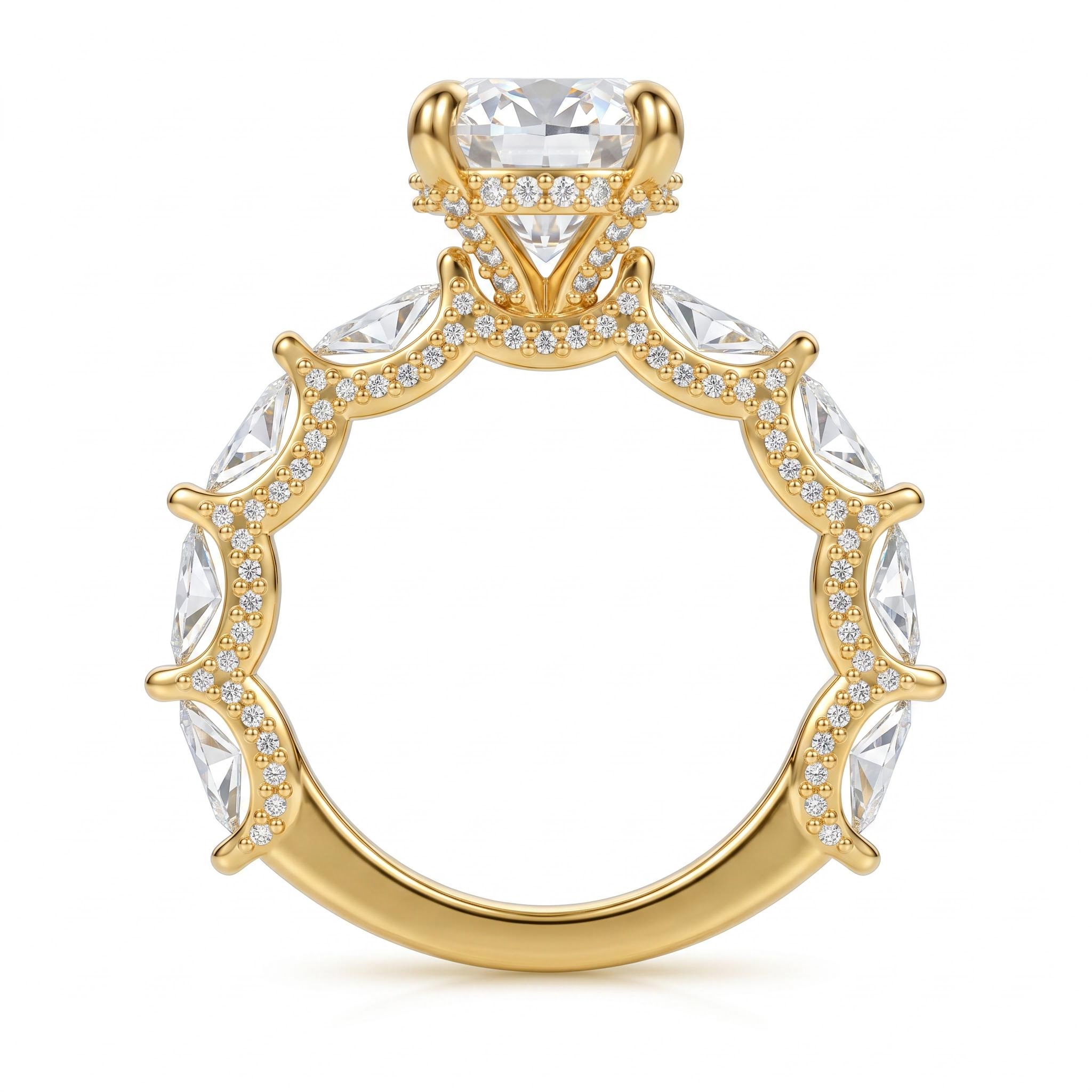 8.2 ct.tw. Oval Cut 2-Piece Stackable Bridal Ring Set 8.2 ct.tw. Oval Cut 2-Piece Stackable Bridal Ring Set