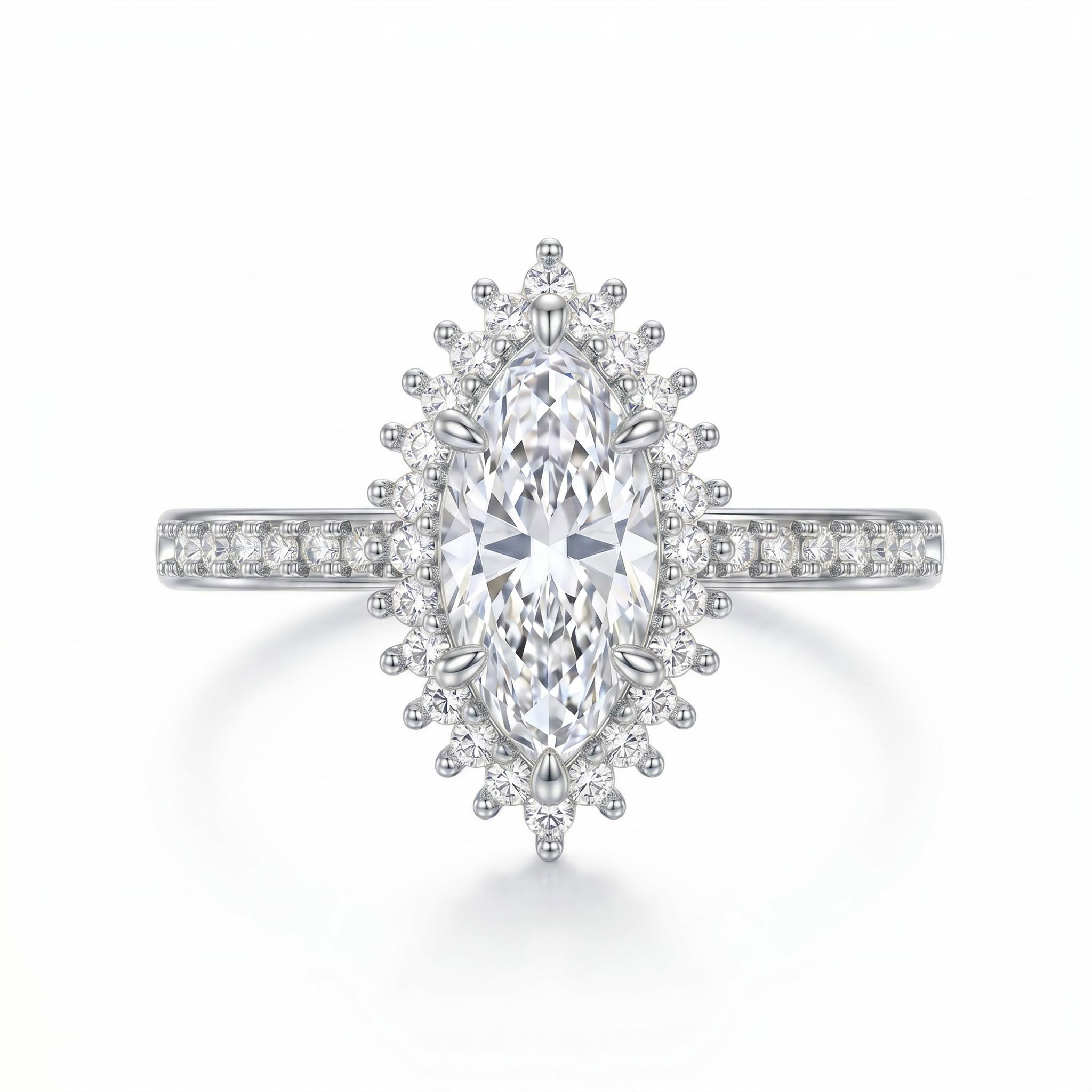 2.42 ct.tw. Halo Marquise Cut Engagement Ring 2.42 ct.tw. Halo Marquise Cut Engagement Ring