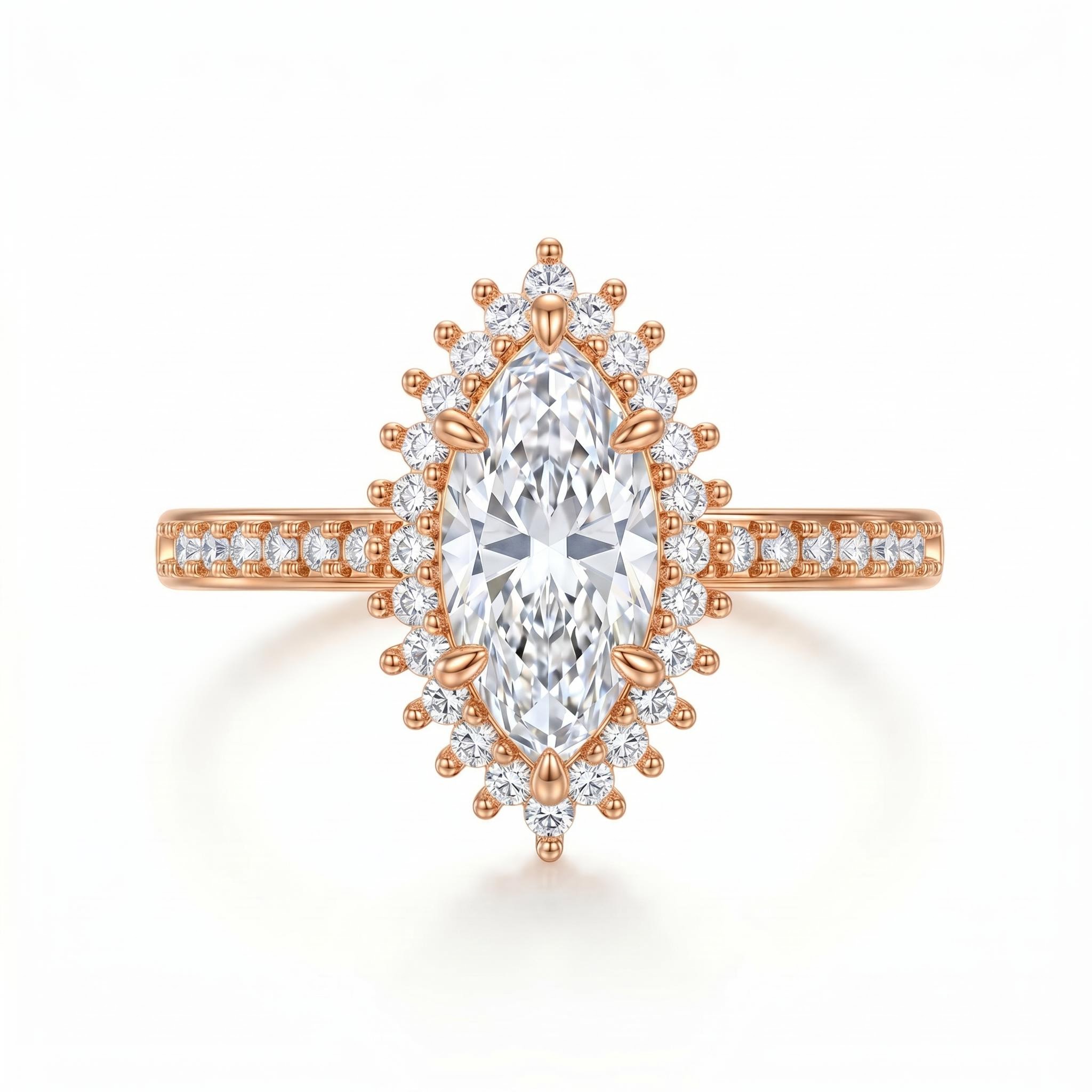 2.42 ct.tw. Halo Marquise Cut Engagement Ring 2.42 ct.tw. Halo Marquise Cut Engagement Ring