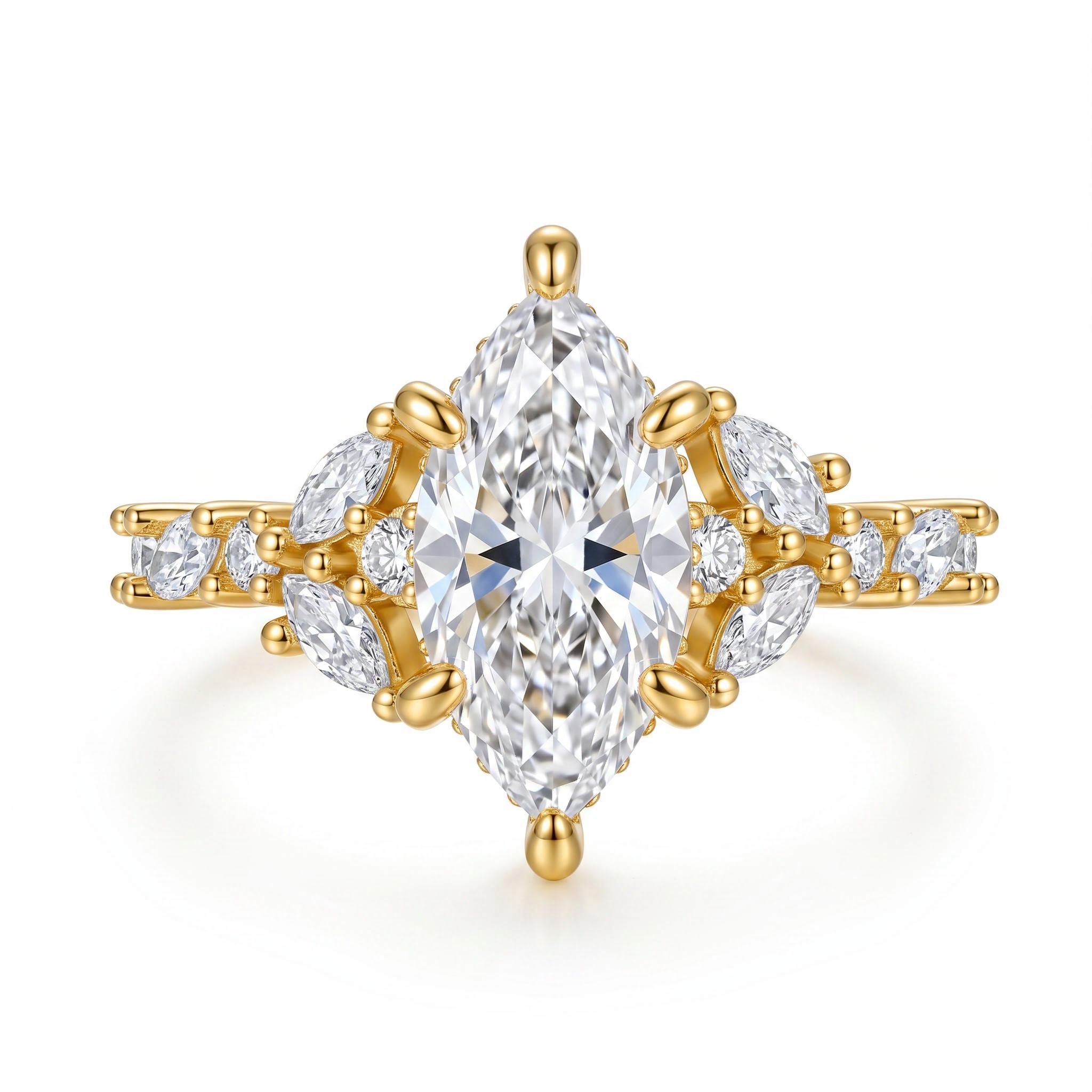 3.74 ct.tw. Marquise-Cut Cluster Engagement Ring 3.74 ct.tw. Marquise-Cut Cluster Engagement Ring
