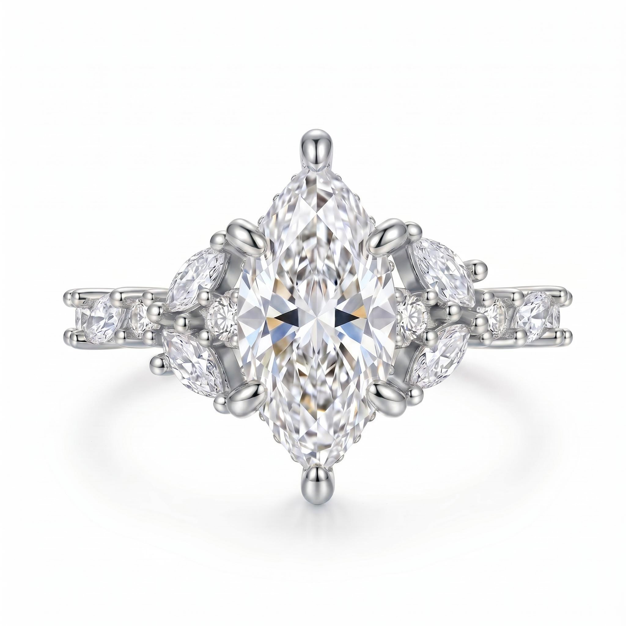 3.74 ct.tw. Marquise-Cut Cluster Engagement Ring 3.74 ct.tw. Marquise-Cut Cluster Engagement Ring