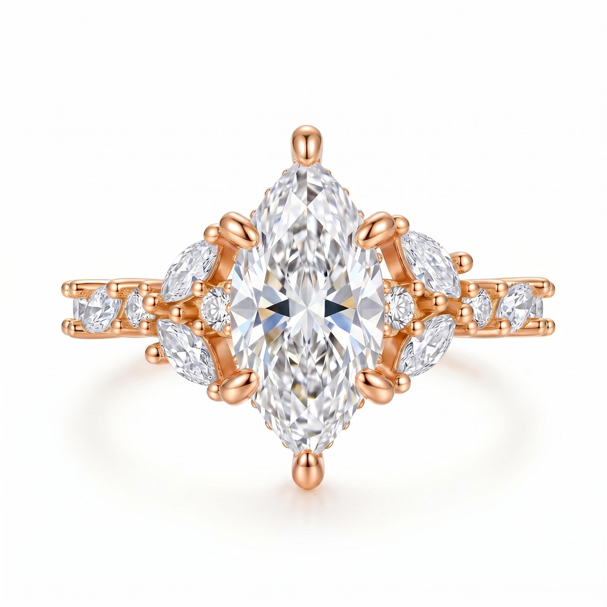 3.74 ct.tw. Marquise-Cut Cluster Engagement Ring 3.74 ct.tw. Marquise-Cut Cluster Engagement Ring