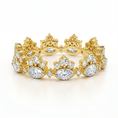 1.52 ct.tw. Marquise & Round Cut Full Eternity Band Ring