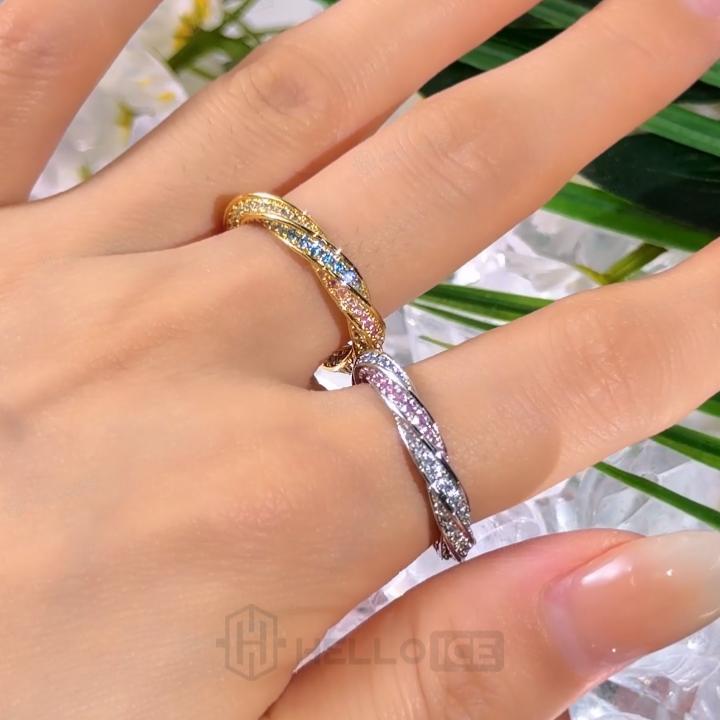 1.53 ct.tw. Multicolor Braided Twisted Band Ring 1.53 ct.tw. Multicolor Braided Twisted Band Ring