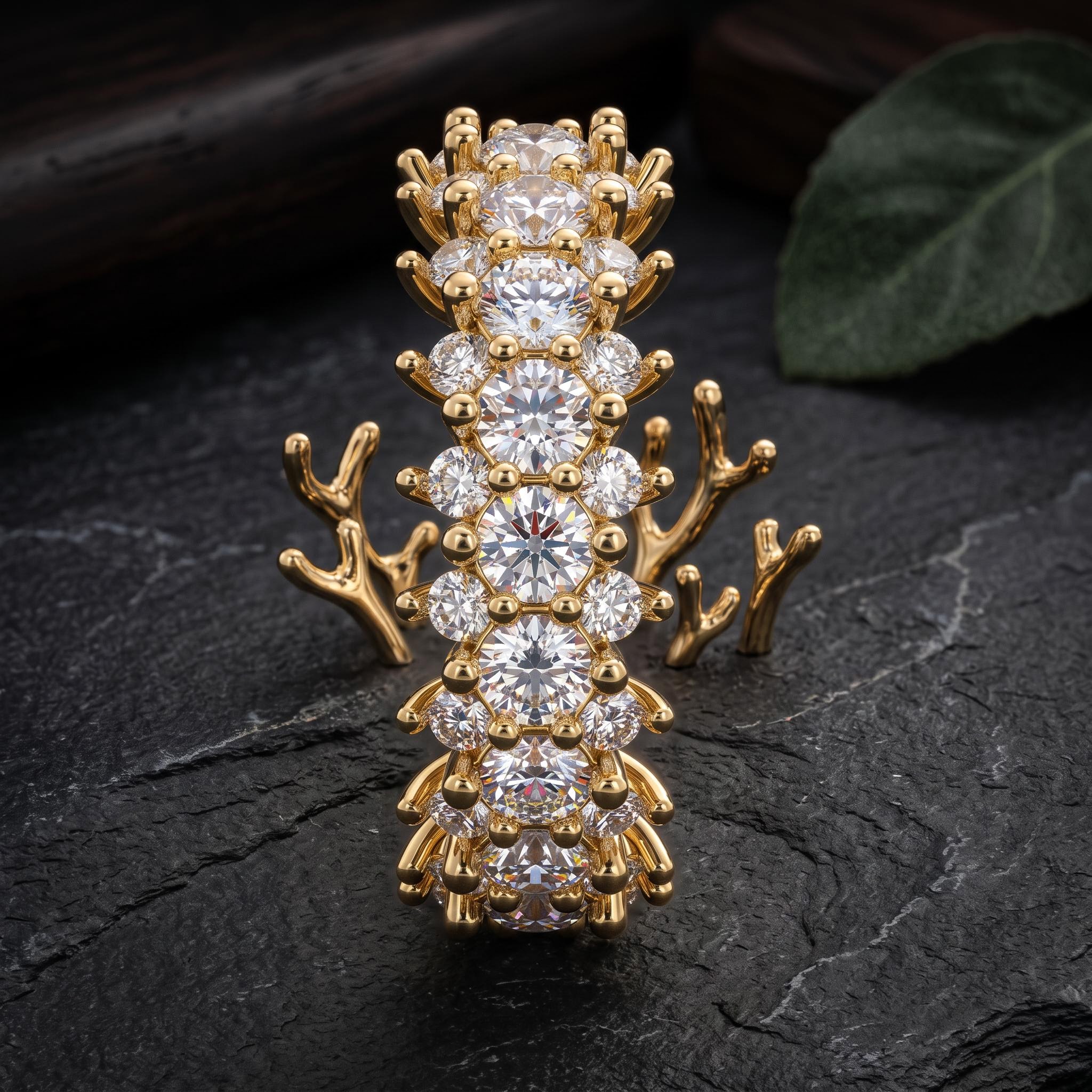 4.94 ct.tw. Double Row Full Eternity Round Stone Wide Band Ring 4.94 ct.tw. Double Row Full Eternity Round Stone Wide Band Ring