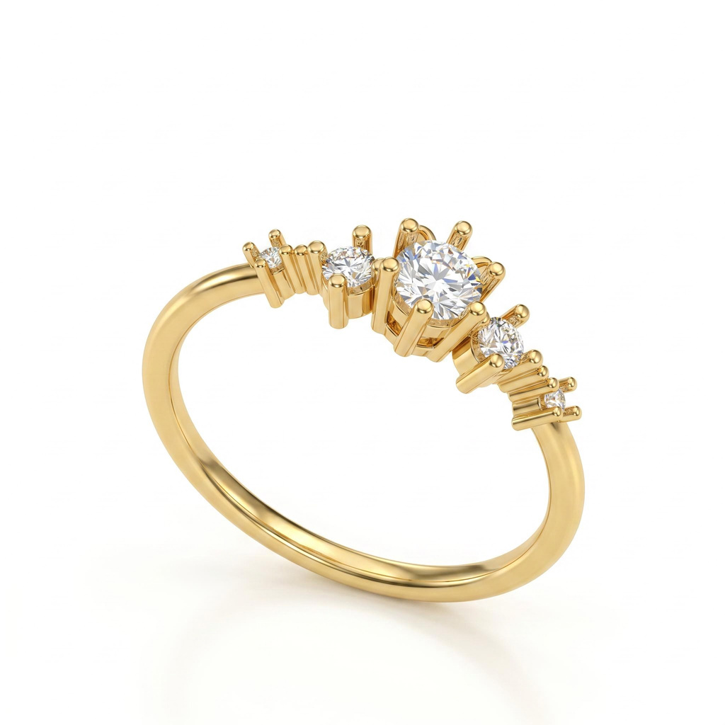 0.41 ct.tw. Cute Cat Style Round Cut Ring 0.41 ct.tw. Cute Cat Style Round Cut Ring
