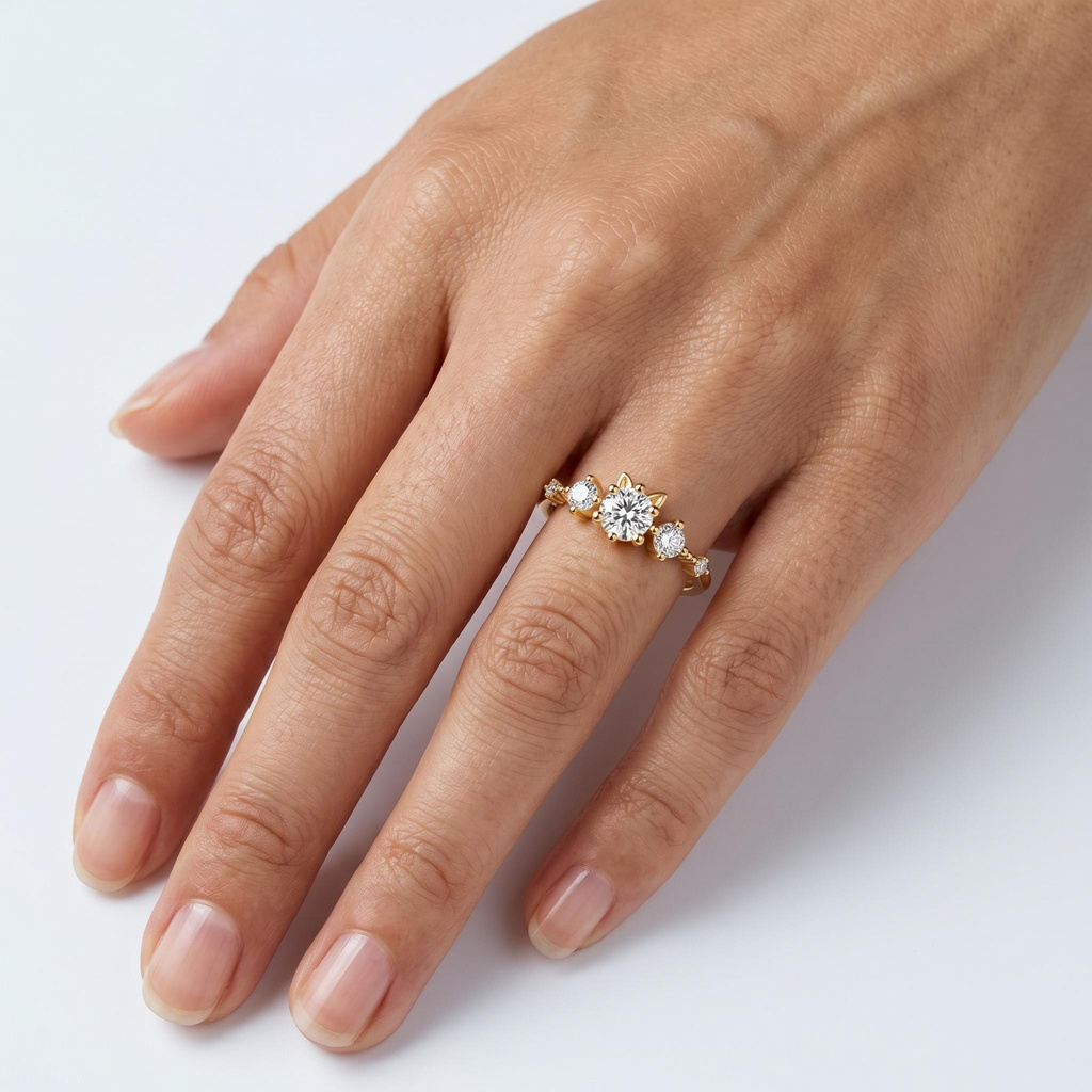 0.41 ct.tw. Cute Cat Style Round Cut Ring 0.41 ct.tw. Cute Cat Style Round Cut Ring