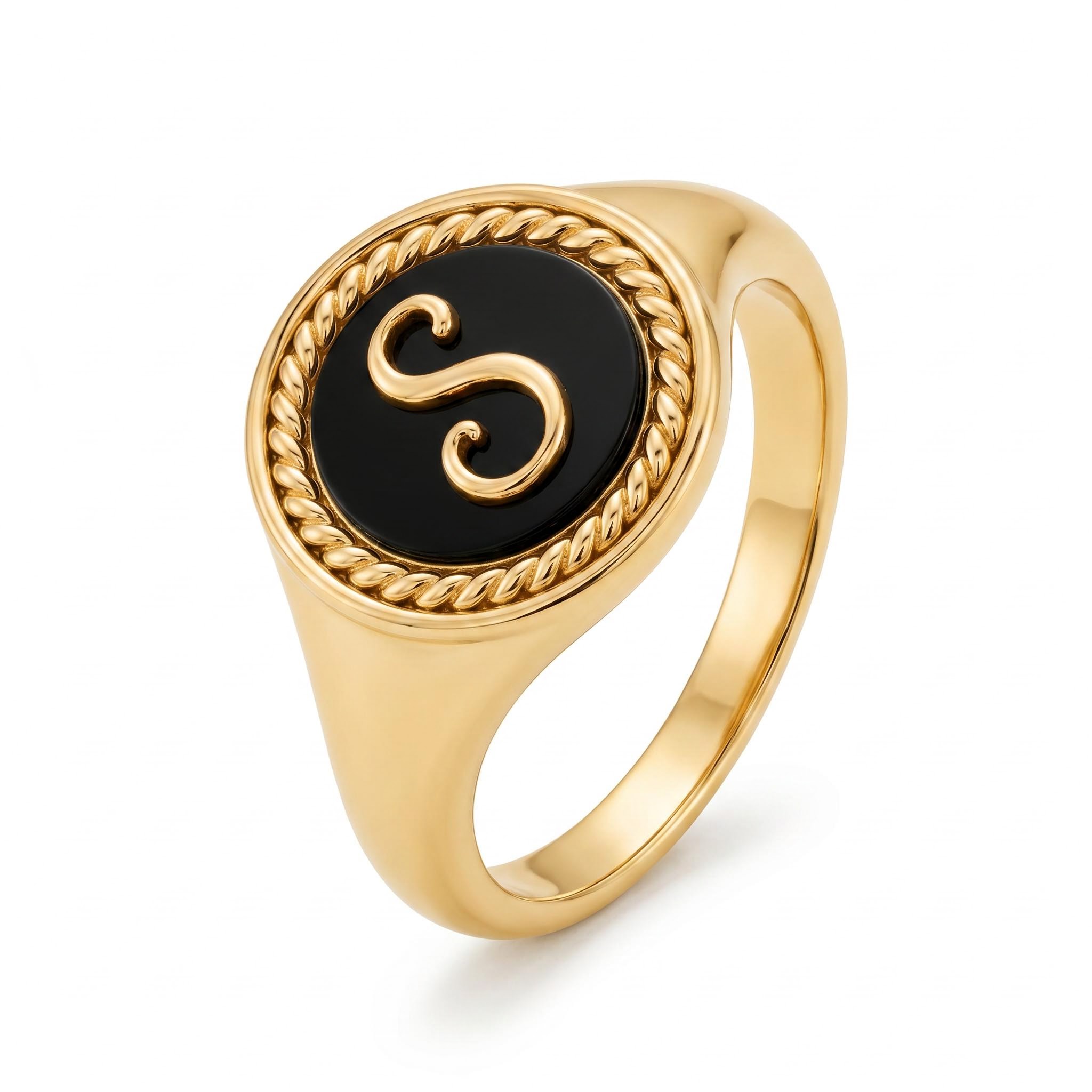Classic Round Custom Initial Signet Ring Classic Round Custom Initial Signet Ring
