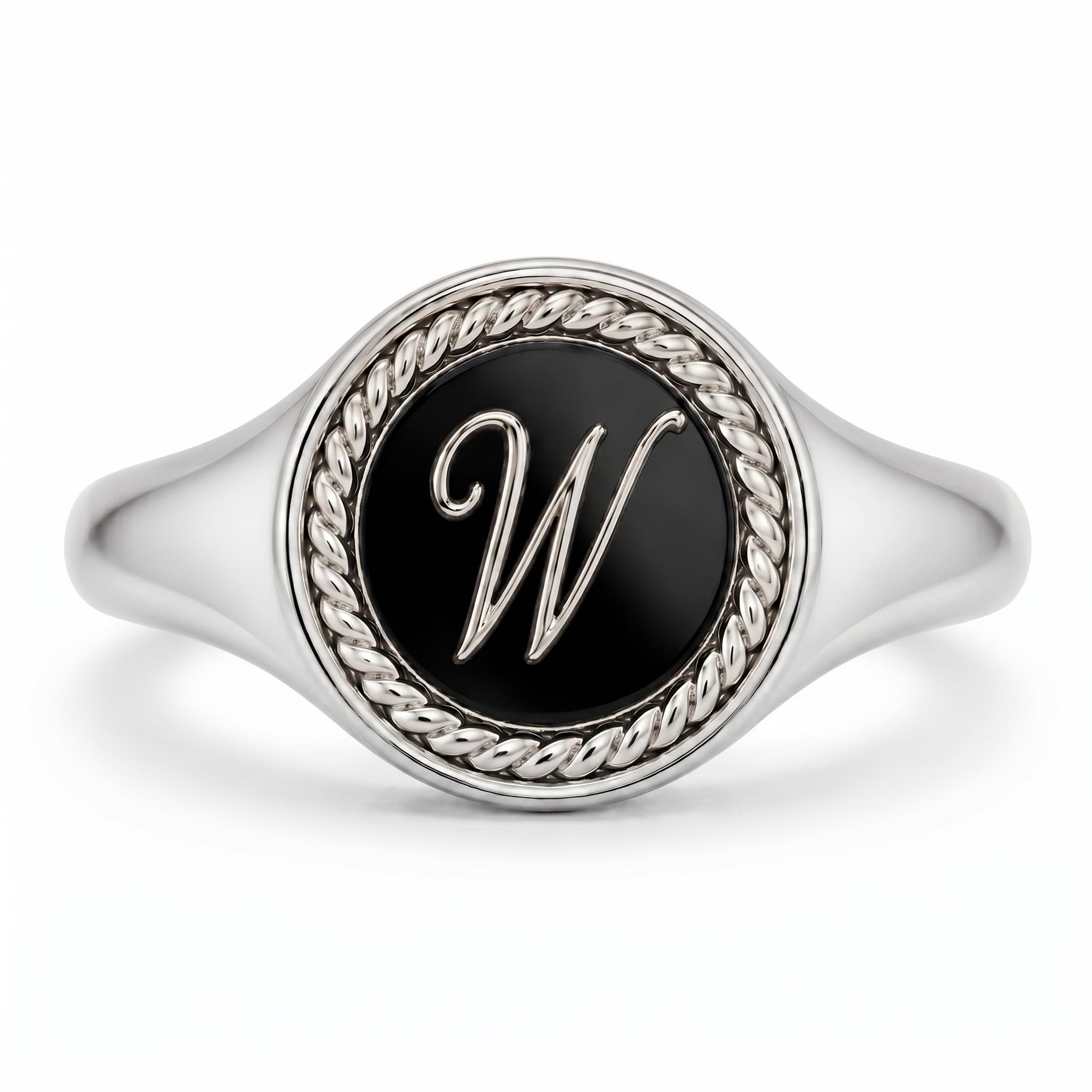 Classic Round Custom Initial Signet Ring Classic Round Custom Initial Signet Ring