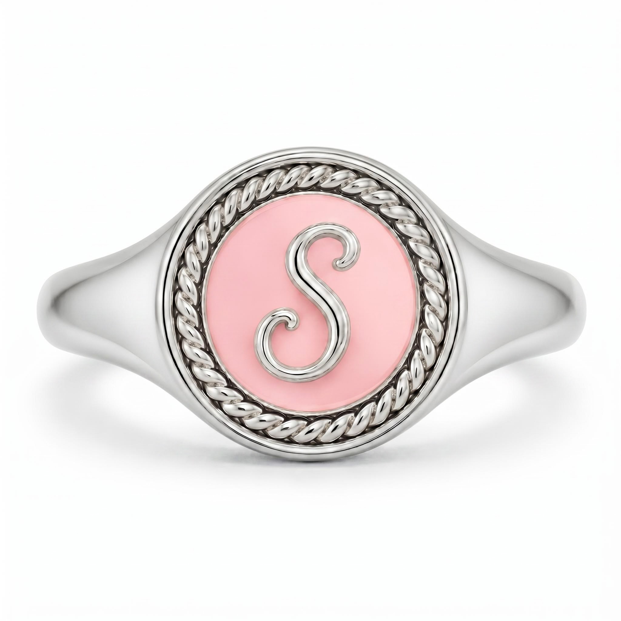 Classic Round Custom Initial Signet Ring Classic Round Custom Initial Signet Ring