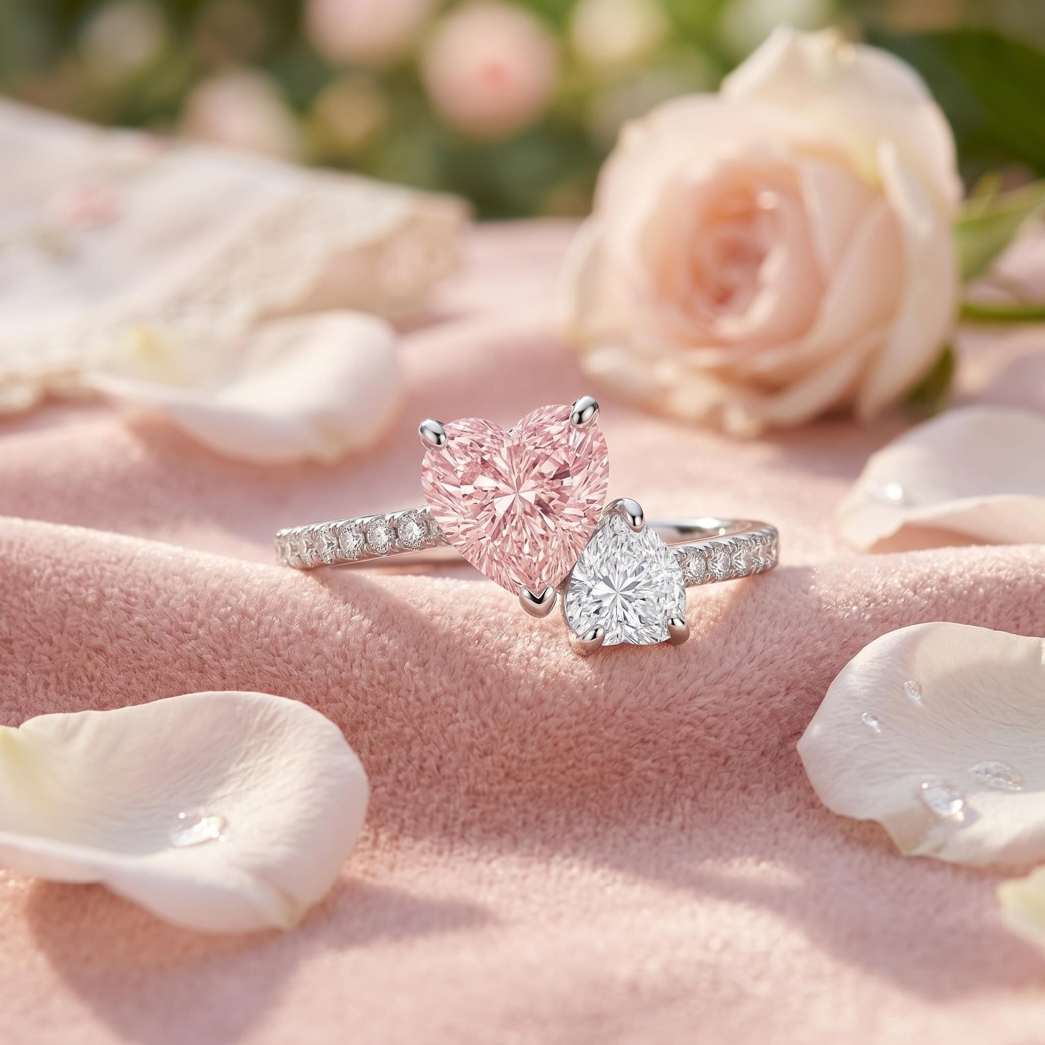 1.86 ct.tw. Dual Heart Birthstone Promise Ring 1.86 ct.tw. Dual Heart Birthstone Promise Ring