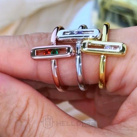 Personalized Sliding Bar Movable Birthstone Fashion Ring Personalized Sliding Bar Movable Birthstone Fashion Ring