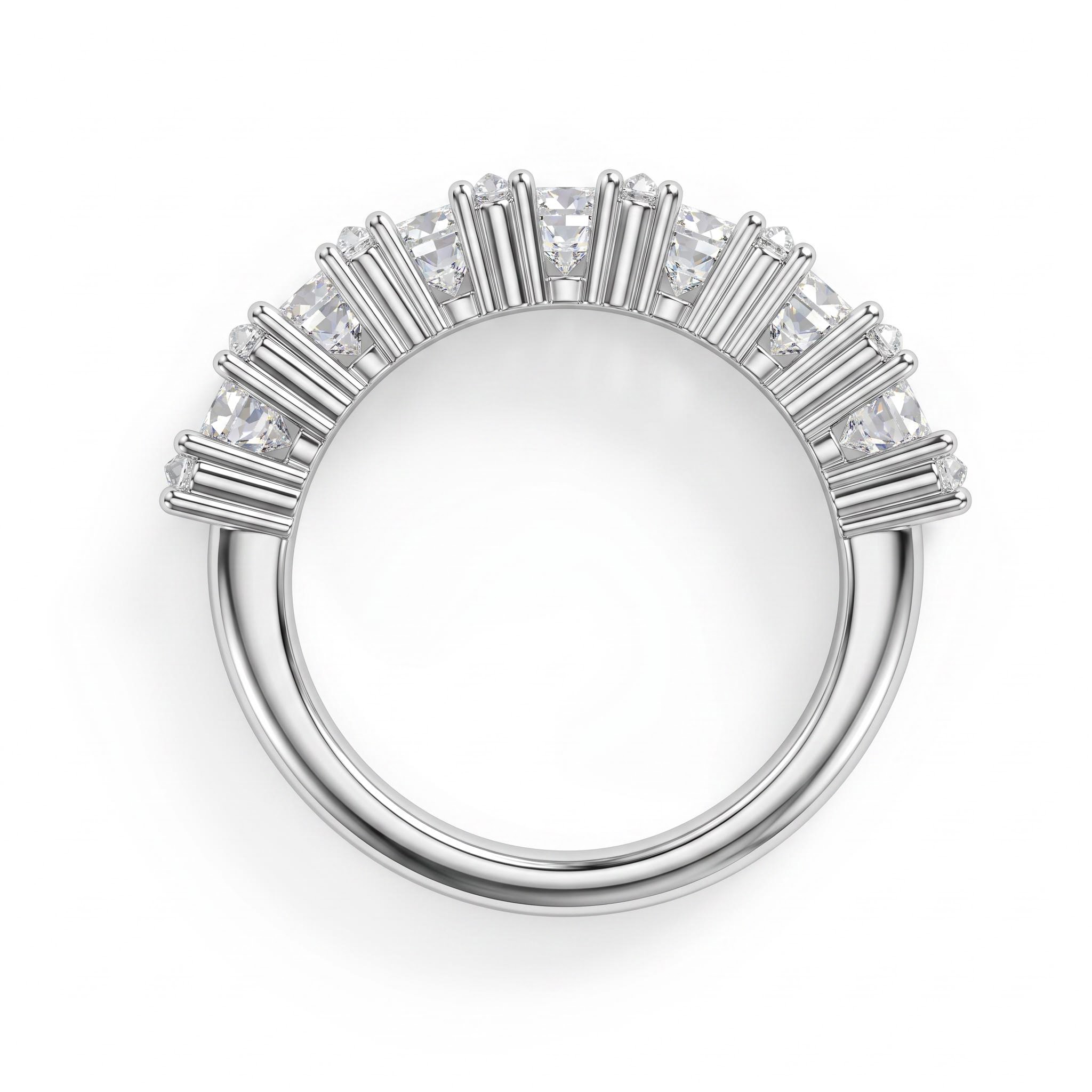 2.34 ct.tw. Curved Pave Round Cut Half Eternity Ring 2.34 ct.tw. Curved Pave Round Cut Half Eternity Ring
