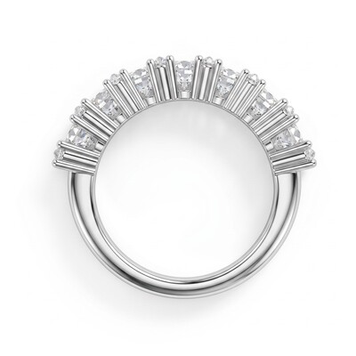 2.34 ct.tw. Curved Pave Round Cut Half Eternity Ring