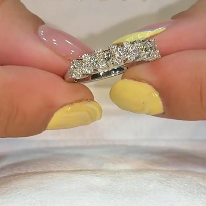 2.34 ct.tw. Curved Pave Round Cut Half Eternity Ring 2.34 ct.tw. Curved Pave Round Cut Half Eternity Ring
