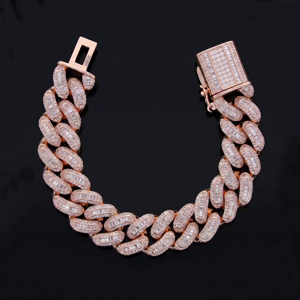 Iced Out 18mm Baguette Cuban Bracelet