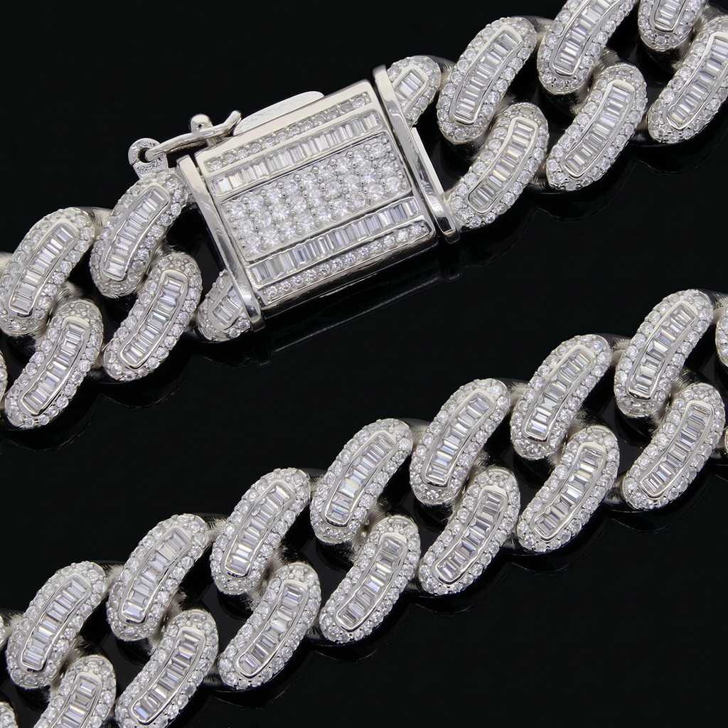 Iced Out 18mm Baguette Cuban Bracelet