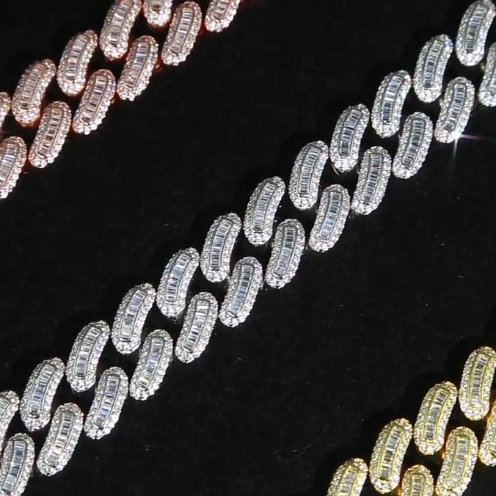 Iced Out 18mm Baguette Cuban Bracelet