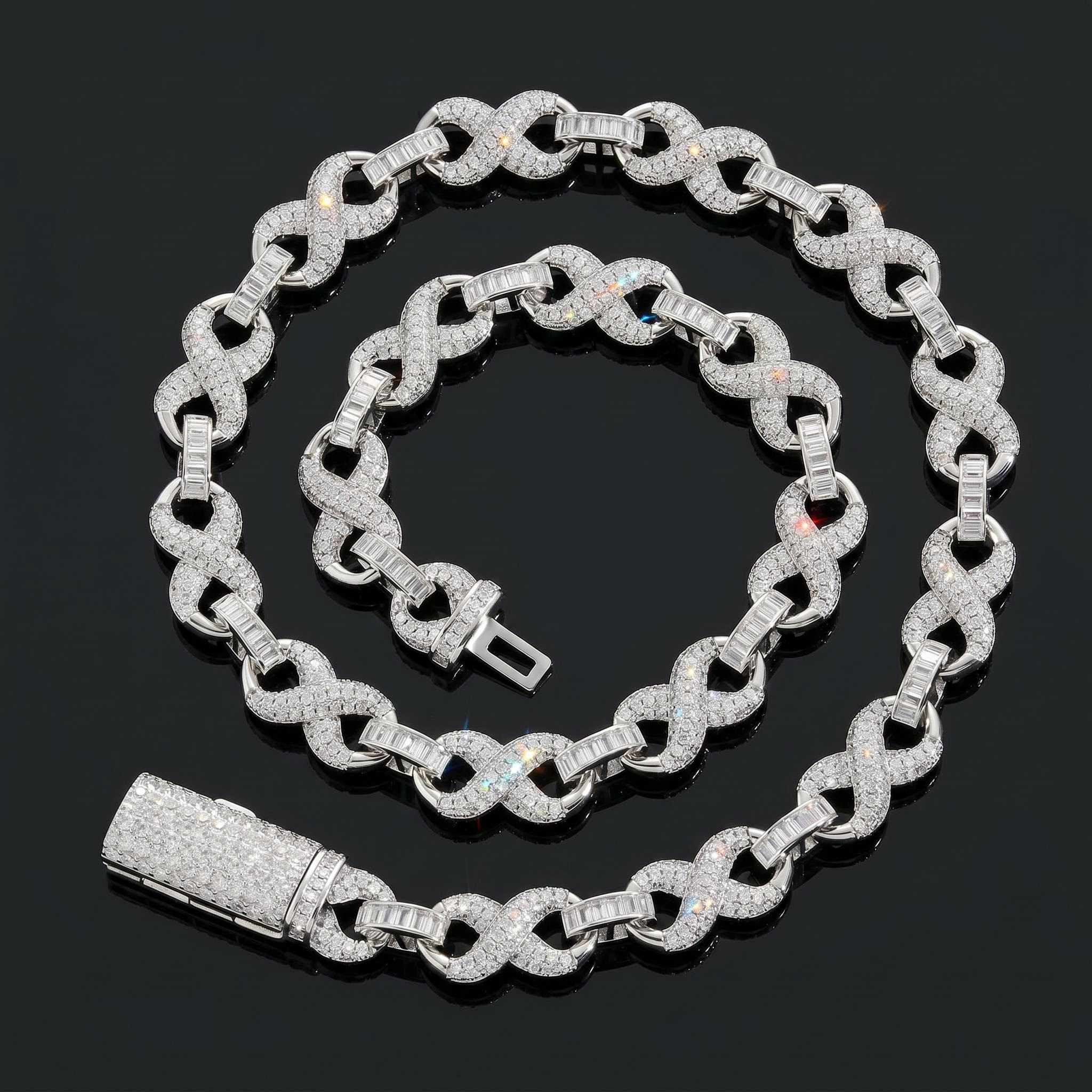 Iced Out 10mm Baguette Infinite Chain