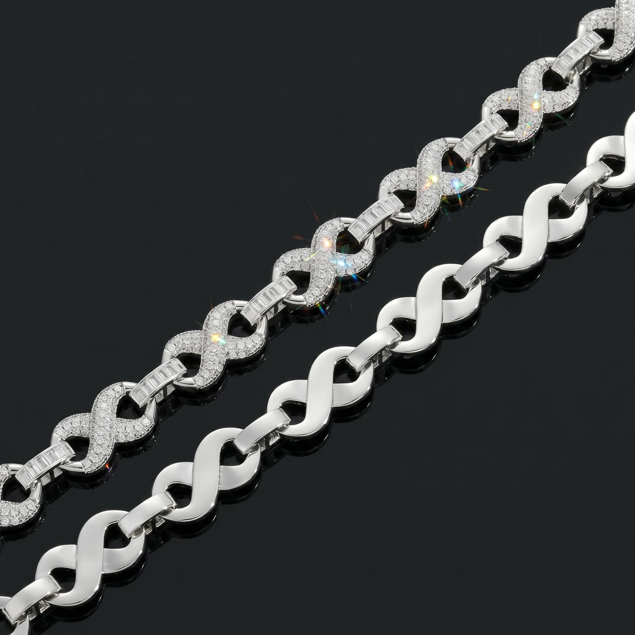 Iced Out 10mm Baguette Infinite Chain