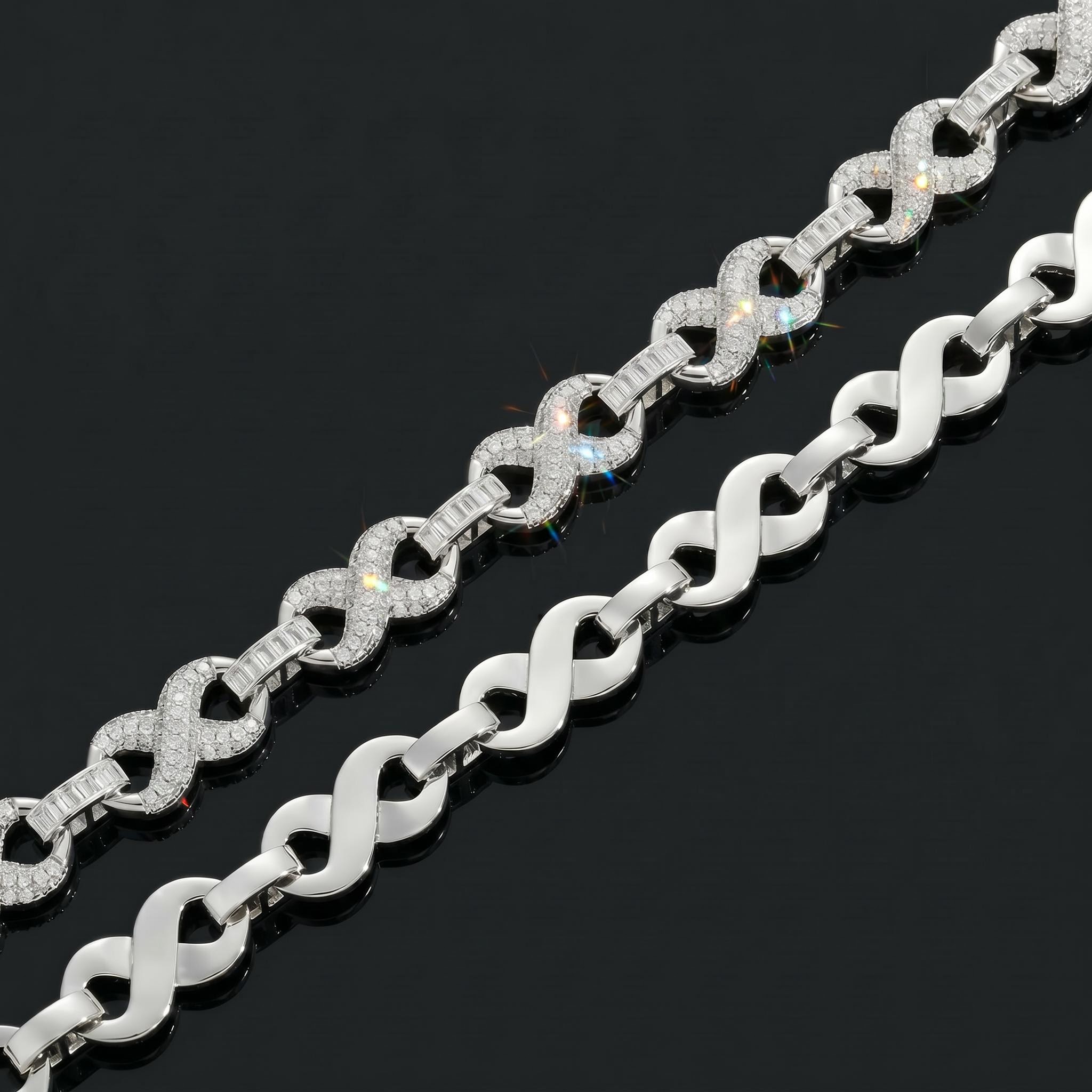 Iced Out 10mm Baguette Infinite Chain Iced Out 10mm Baguette Infinite Chain