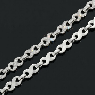 Iced Out 10mm Baguette Infinite Chain