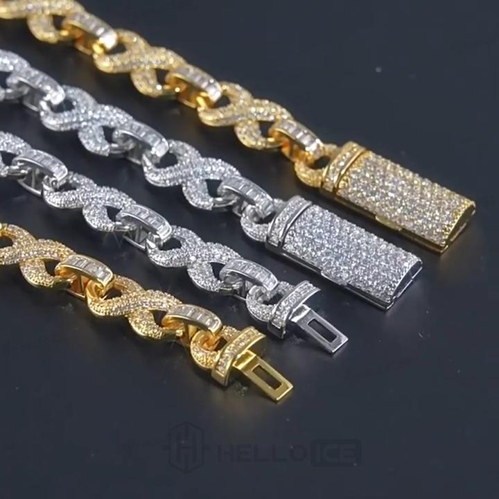 Iced Out 10mm Baguette Infinite Chain Iced Out 10mm Baguette Infinite Chain