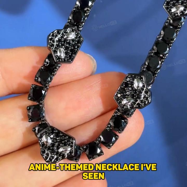 Iced Out Black Soul Reaper Skull 5mm Tennis Chain