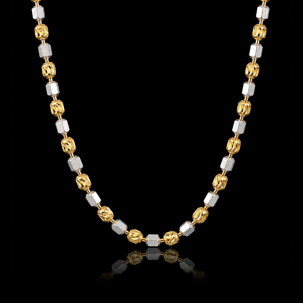 925 Sterling Silver 1.8mm Beaded Chain Necklace