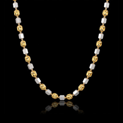 925 Sterling Silver 1.8mm Beaded Chain Necklace