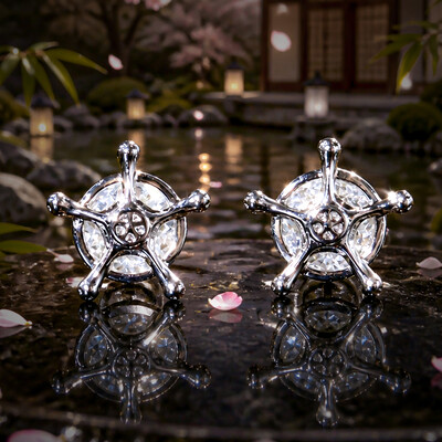 Iced Quincy Cross Earrings