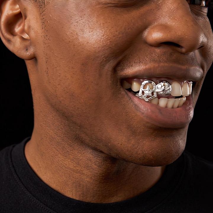 Pre-made Soccer Star Double Grillz Pre-made Soccer Star Double Grillz