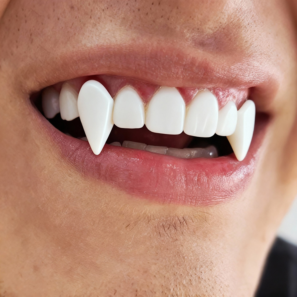 Resin Halloween Vampire Grillz Set - Red/White/Glow in the Dark
