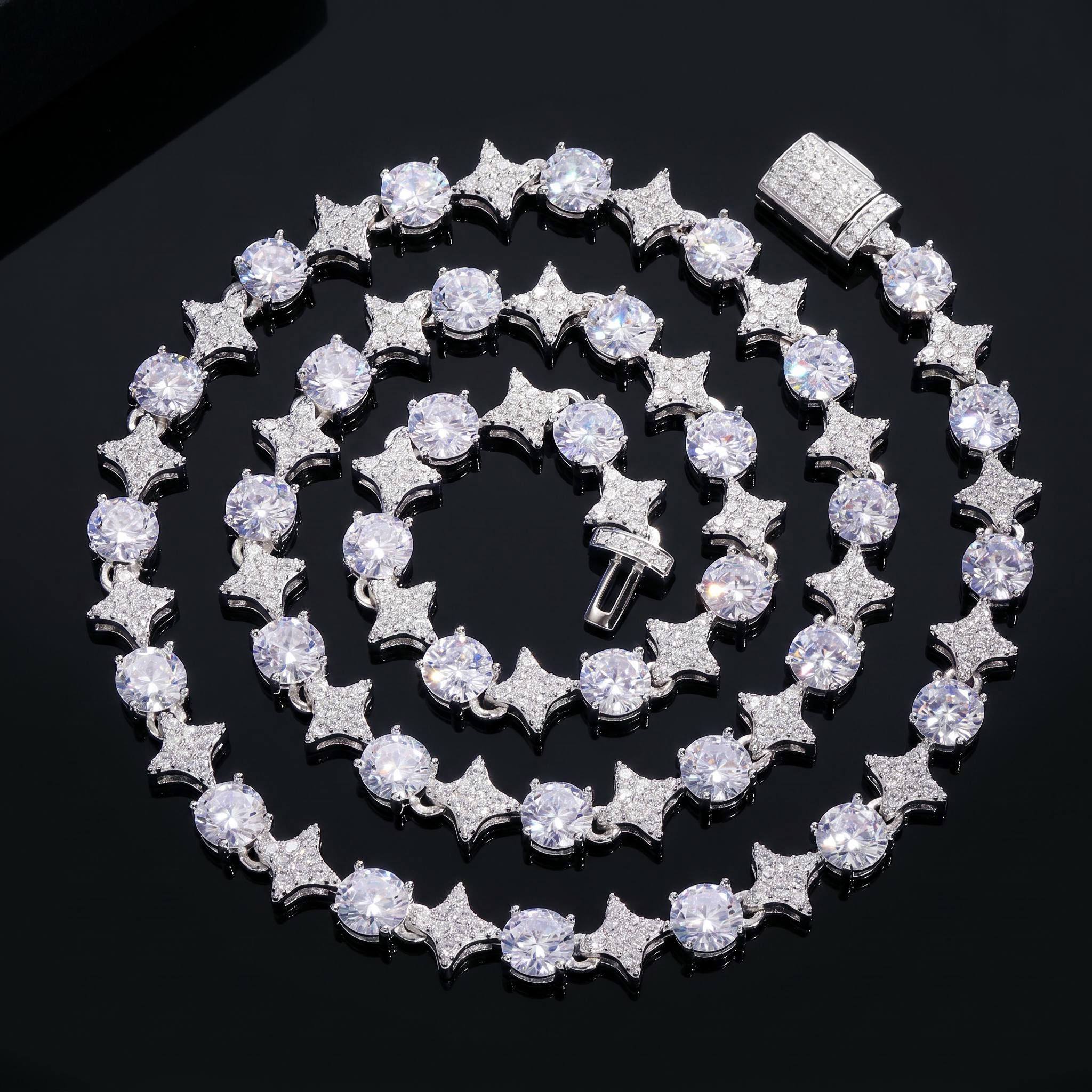 925 Silver & VVS1 Moissanite Star Tennis Chain 925 Silver & VVS1 Moissanite Star Tennis Chain