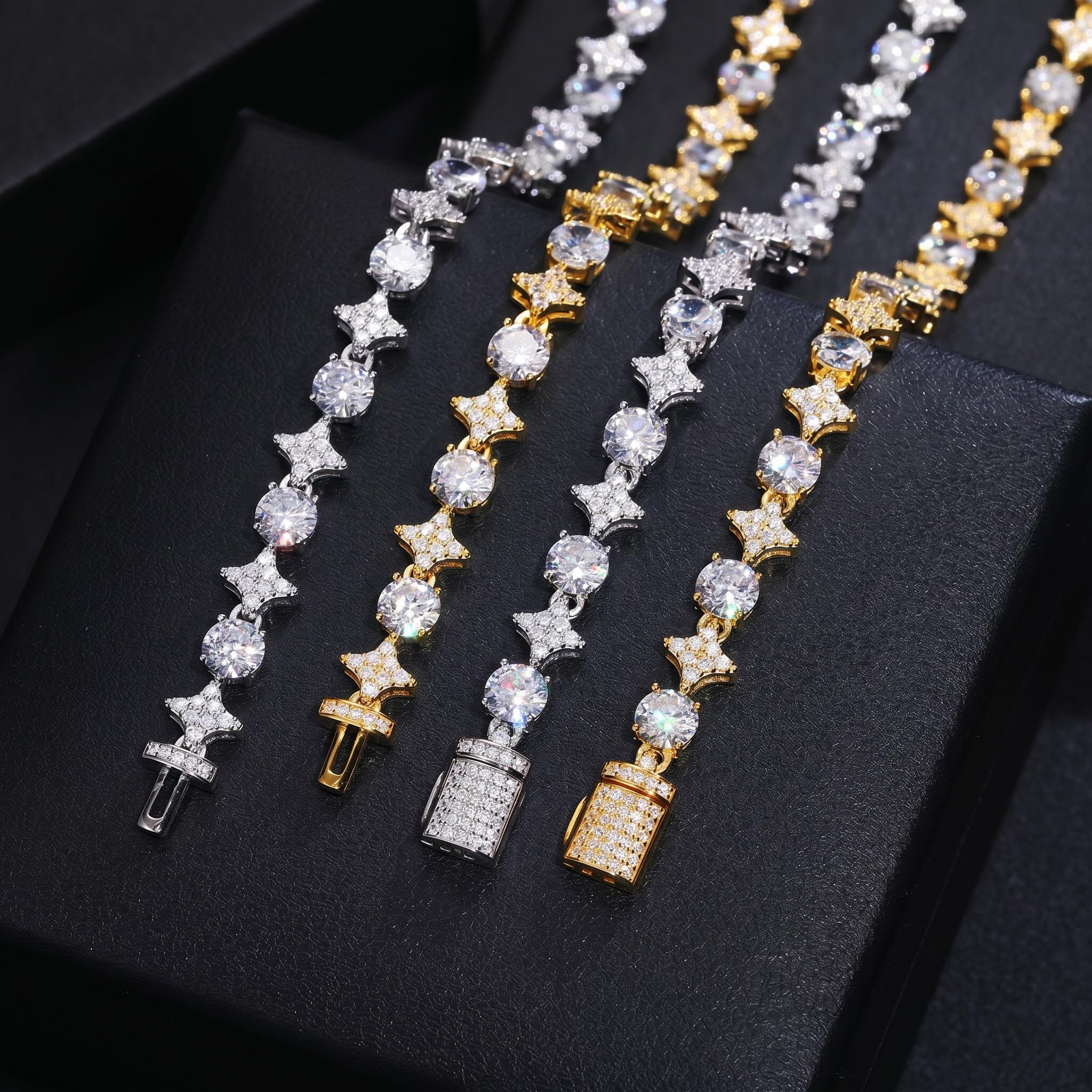 925 Silver & VVS1 Moissanite Star Tennis Chain 925 Silver & VVS1 Moissanite Star Tennis Chain