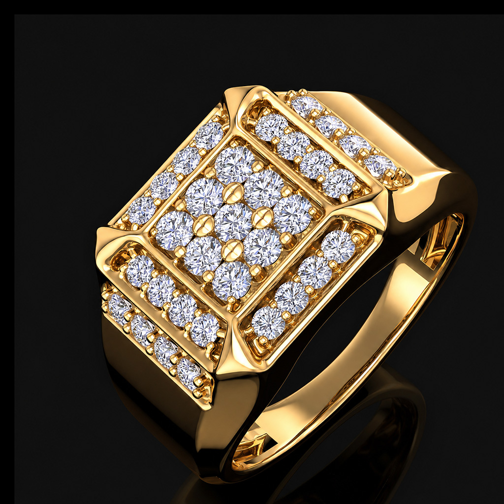 925 Silver & VVS1 Moissanite Men's Diamond Wedding Band Ring