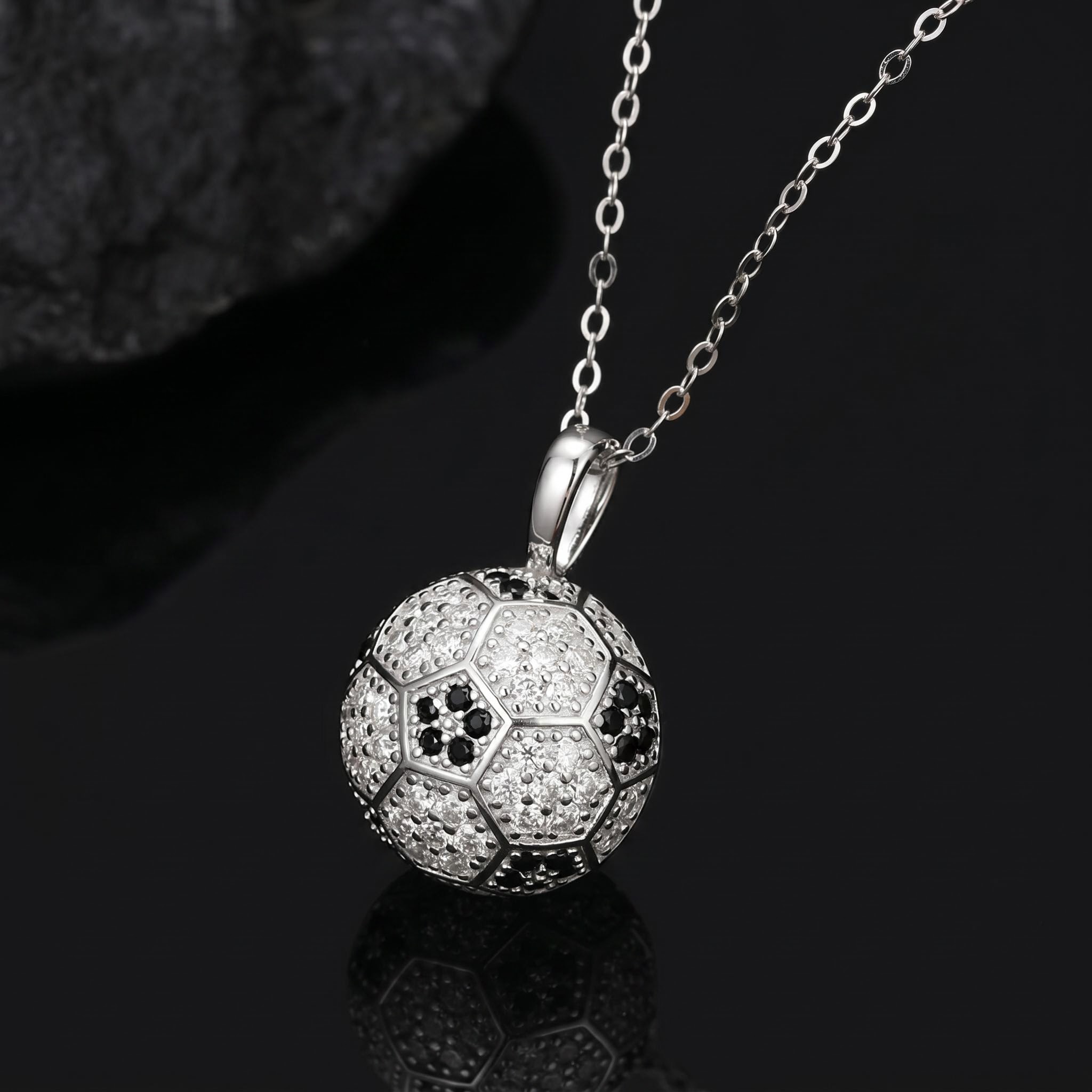 925 Silver & VVS1 Moissanite Soccer Pendant 925 Silver & VVS1 Moissanite Soccer Pendant