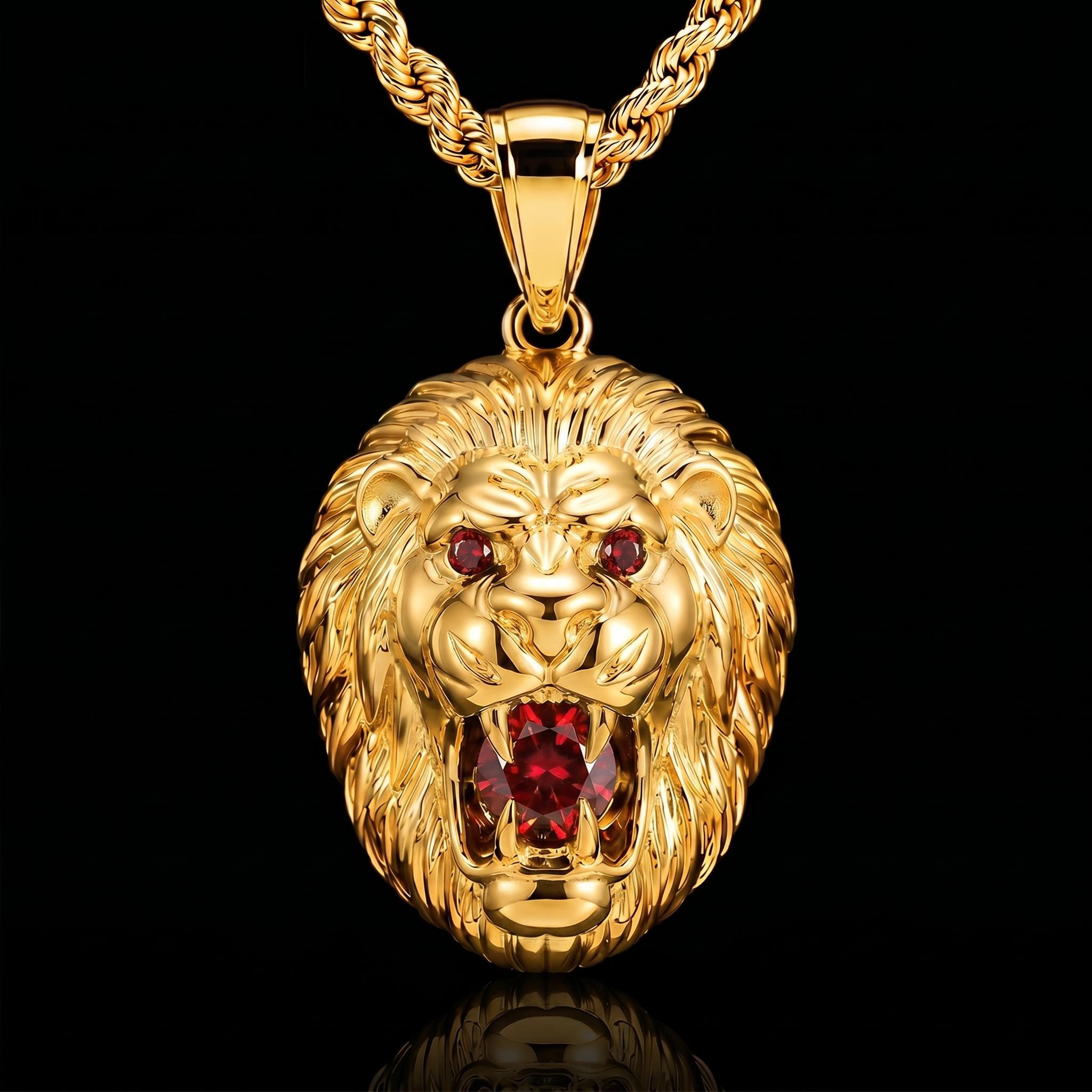 Iced Out Roaring Lion Pendant Iced Out Roaring Lion Pendant