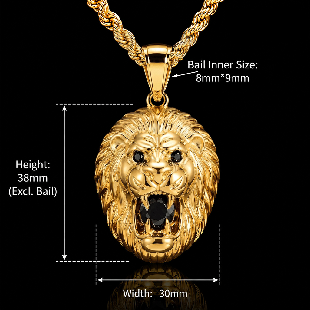Iced Out Roaring Lion Pendant Iced Out Roaring Lion Pendant