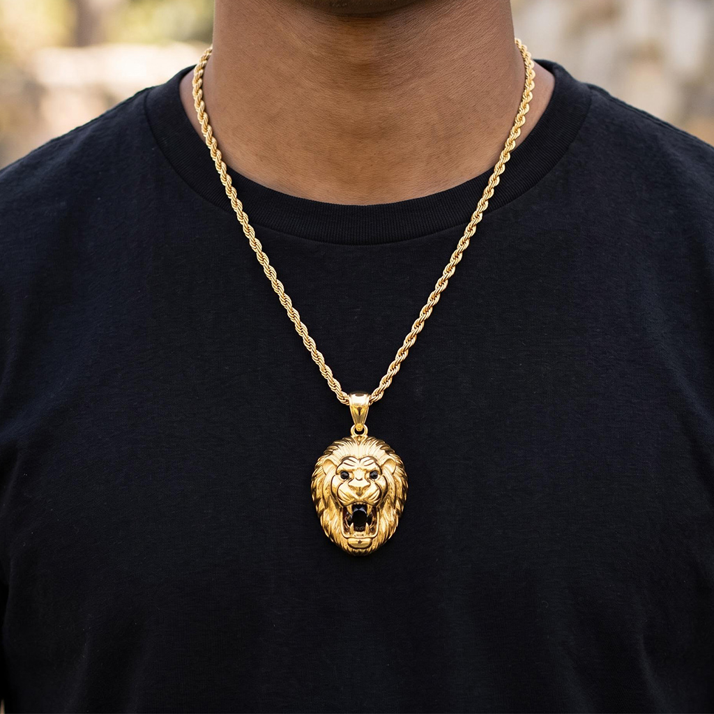 Iced Out Roaring Lion Pendant Iced Out Roaring Lion Pendant