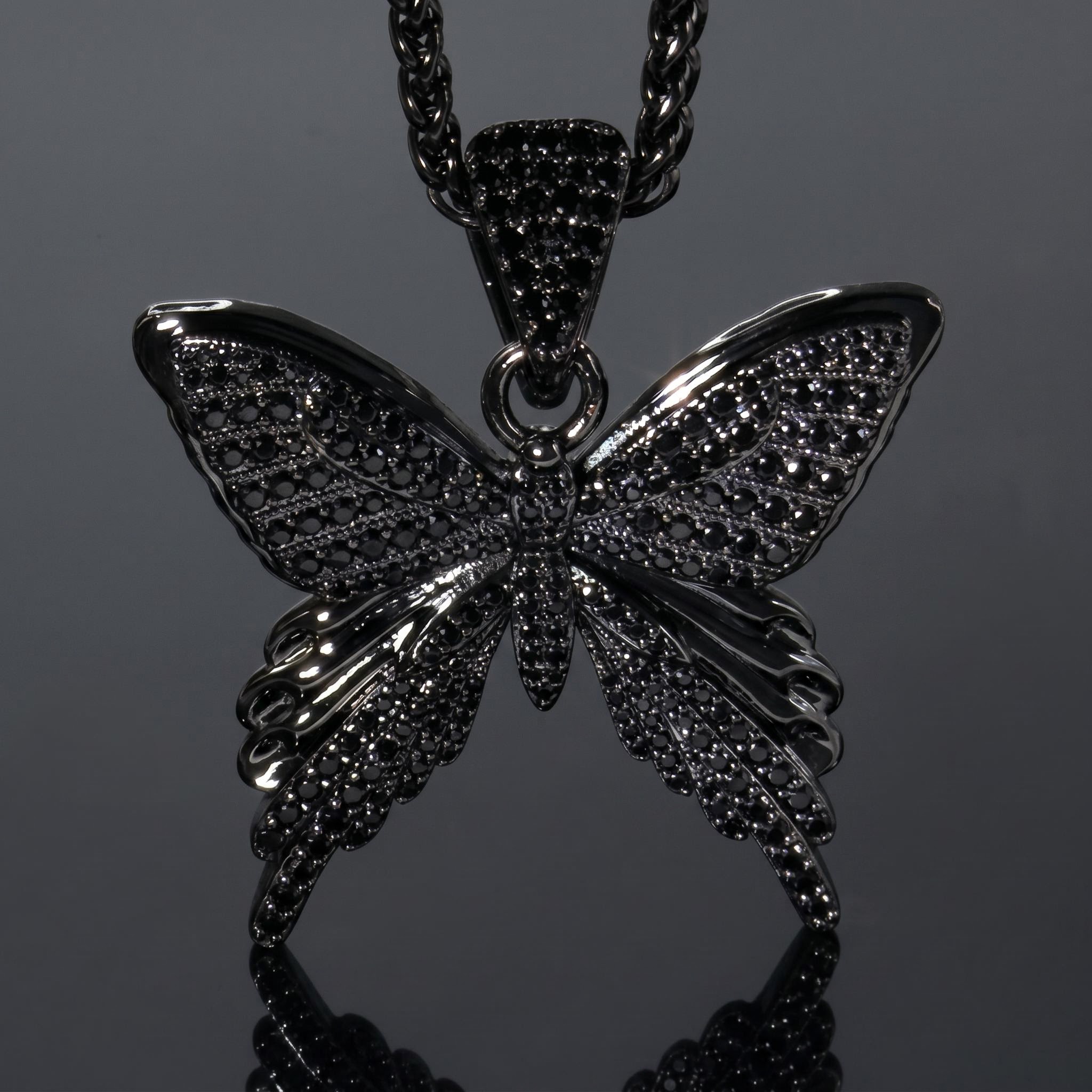Iced Out Hell Butterfly Pendant Iced Out Hell Butterfly Pendant